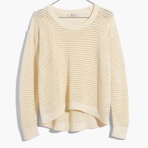 Madewell Northshore Ivory Knit Pullover Sweater